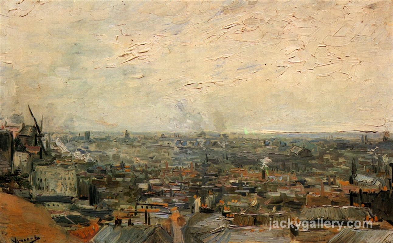 View of Paris from Montmartre, Van Gogh painting